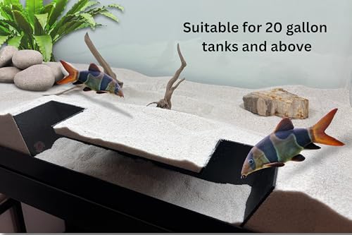 Extra Large Aquarium Fish Tunnel Decoration | Cave Hide Ideal for Fish Axolotls and Small Reptiles | Under Gravel Hideout