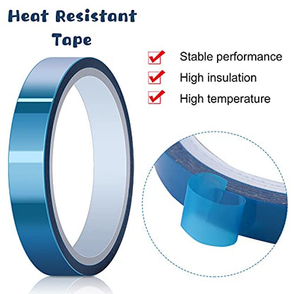 Outus 6 Rolls 20mm High Temperature Tape Heat Vinyl Press Tape Heat Resistant Sublimation 3D Printing for Transfer Electronics Masking - size: 20 mm