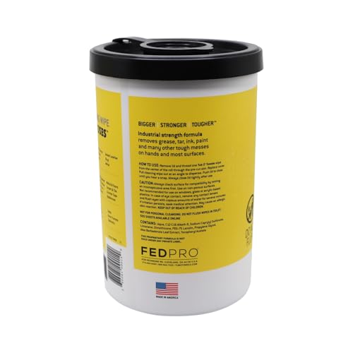 Tub O' Towels Heavy-Duty Multi-Surface Cleaning Wipes, 10" x 12", 90 Count Canister, Removes Grease, Grime, Tough Stains, Durable Disposable Wipes for Home, Garage, Outdoor Cleaning Tasks, 2-Pack - style: 2-Pack of TW90 (10" x 12" wipes)