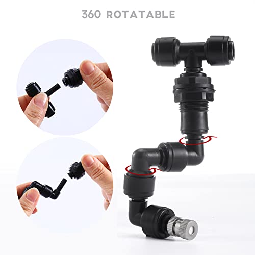 1/4" Reptile Mister Nozzle, Adjustable Spray for Terrarium Fogger | 2 Pcs adjustable reptile misting nozzles. Compatible with most misting systems for terrarium, vivarium & rainforest tanks - size: 2Pack