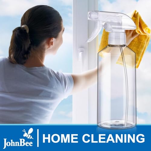 Spray Bottles 16.9oz/2Pack - Premium Adjustable Spray Bottles for Cleaning | No Leak And Clog Mister Spray Bottle - Spray Bottle For Hair, Plants, Pet, Vinegar, and Rubbing Alcohol Reagent - color: Clear