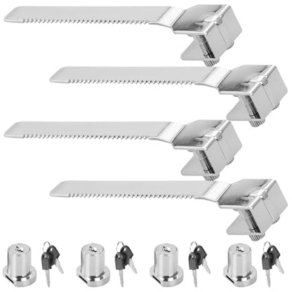 Showcase Cabinet Terrarium Vivarium Display, 4 Pcs Zinc Alloy Security Lock, Keyed Alike Ratchet Glass Door Lock With Key, For Reptile Tank Sliding Glass