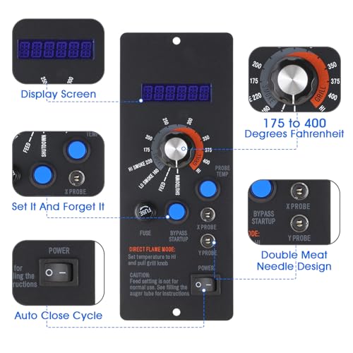Replacement for Camp Chef Digital Thermostat Controller Kit | with Meat Probe, Temperature Sensor Probe Compatible with Camp Chef Wood Pellet Grills PG24STX PG24XT PG24S PG24WWS