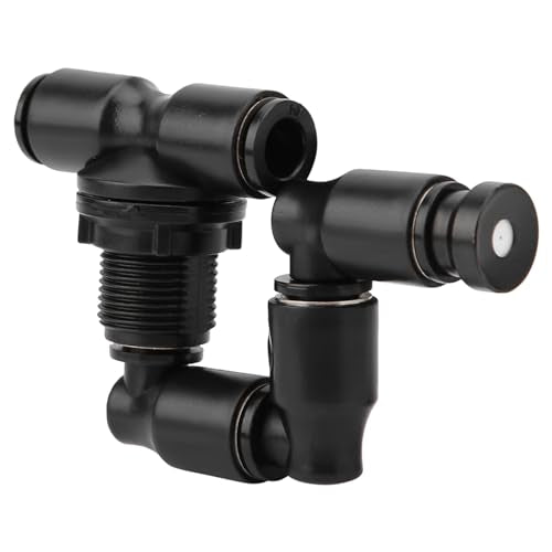 DAN&DRE Reptile Mist Sprinkler Adjustable Black 360 Degree Atomization Design for Rainforest Tank Pet Cooling System Nozzle Replaceable