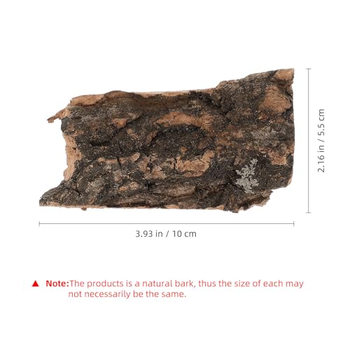 10 Pack Reptile Tree Bark Decor 3.93 X 3.54 X 0.19 in Cork Bark Platforms for Lizard Climbing Turtle Basking Platform Terrarium Decorations Habitat Accessory