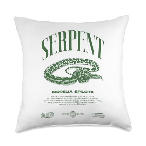 Carpet Python Modern Reptile Keeper Streetwear Throw Pillow - size: 18x18