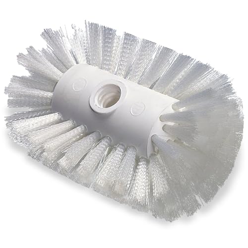 SPARTA Flared Tank and Kettle Brush Head, 7.5 Inch, White | Spectrum, 5.5-Inch Diameter, Nylon Bristles, Threaded Handle Compatible, Chemical Resistant, BPA Free - size: 5.5 x 7.5 Inches