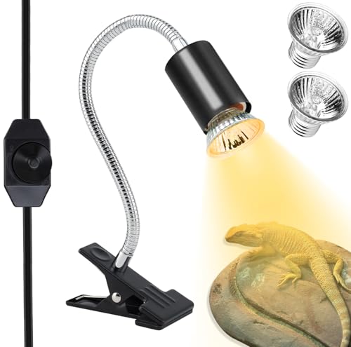 ReptileHeat Lamp The Adjustable Temperature and 360 ° Rotating Hose Crawlers Heating Lights, for Turtles, Lizards, Beard Dragons and Other Amphibious Pets - color: Yellow Lamp With Rotating Arm