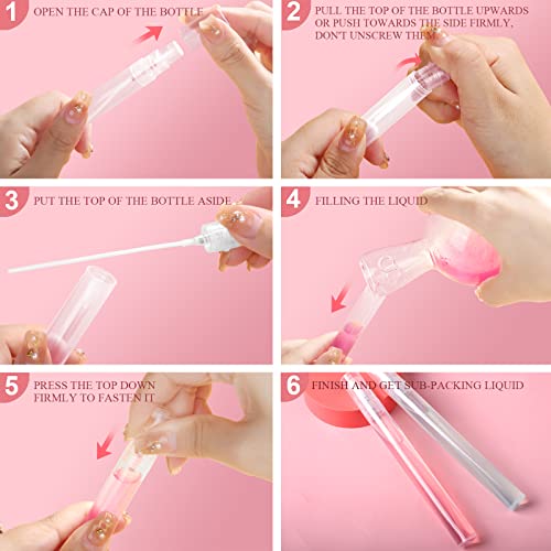 Fandamei Mini Spray Bottle, 10 Pack 10ml Plastic Spray Bottle, Fine Mist Refillable Perfume Bottle, Perfume Atomizer, Small Empty Sample Containers, Portable Travel Bottle - size: 10ml