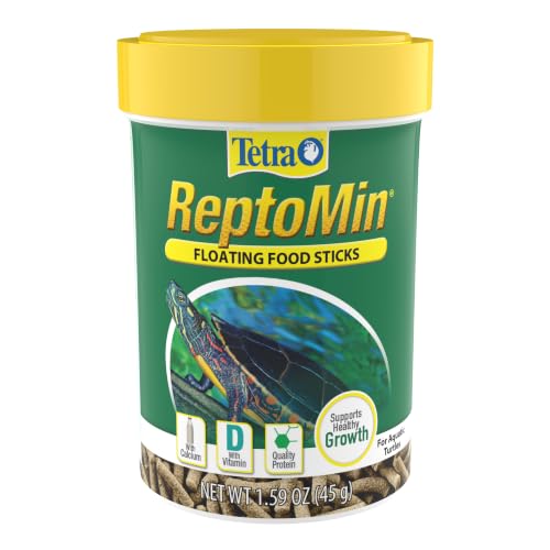 Tetra ReptoMin Floating Food Sticks, 1.59 ounces/45 Grams, Soft Stick Food Formulated for Aquatic Turtles. - size: 1.59 Ounce (Pack of 1)