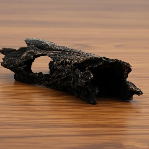 Fish Tank Decorations-Bearded Dragon Tank Accessories Aquarium Decor, Reptile Hide Tree Trunk Betta Lizard Snake Gecko Axolotl Spider Turtles Bearded Dragon Tank Accessories (Black)