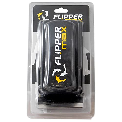 FL!PPER Flipper Cleaner Float - 2-in-1 Floating Magnetic Aquarium Glass Cleaner - Fish Tank Cleaner - Scrubber & Scraper Aquarium Cleaning Tools – Floating Fish Tank Cleaner, Max - size: 1 Count (Pack of 1)