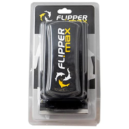 FL!PPER Flipper Cleaner Float - 2-in-1 Floating Magnetic Aquarium Glass Cleaner - Fish Tank Cleaner - Scrubber & Scraper Aquarium Cleaning Tools – Floating Fish Tank Cleaner, Max - size: 1 Count (Pack of 1)