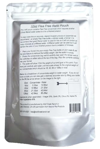 Flea-Free Pure Organic Food Supplement Refill (32oz) - size: 32oz