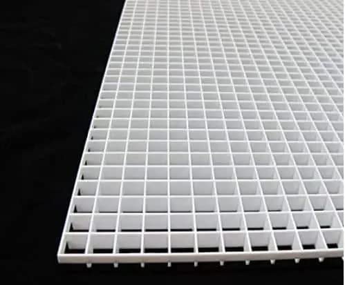 1/2" (12mm) White Grid Divider EggCrate Louvre 23.5" x 11.5" for Aquarium Lighting Nominal Size AZM