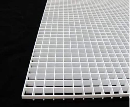 1/2" (12mm) White Grid Divider EggCrate Louvre 23.5" x 11.5" for Aquarium Lighting Nominal Size AZM