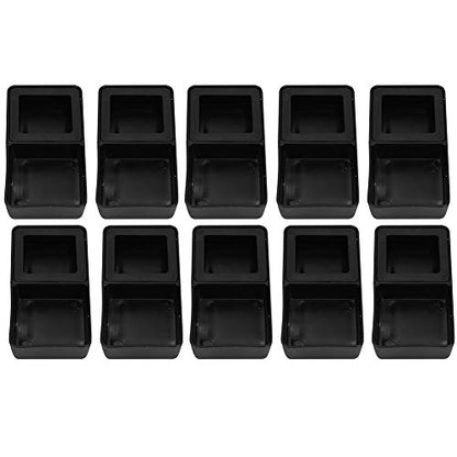 10pcs Reptile Feeder, Mini Double Dish Mealworm Feeder Black Reptile Food and Water Bowl Shelter Hide Bath Toy for Tortoise Gecko Lizard