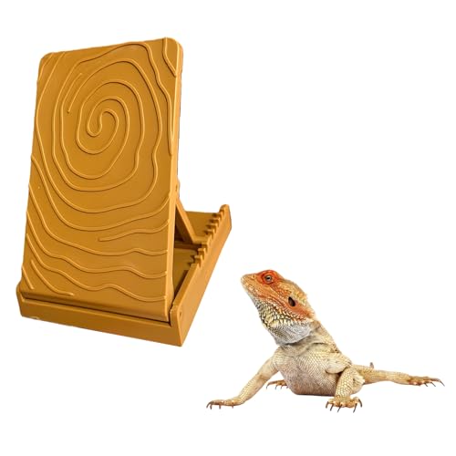 Bearded Dragon Tank Accessories, Adjustable Plastic Climbing Ramp with Anti-Slip Base for Small Reptile, Habitat Accessories for Bearded Dragon, Gecko, Chameleon and Other Small Reptile