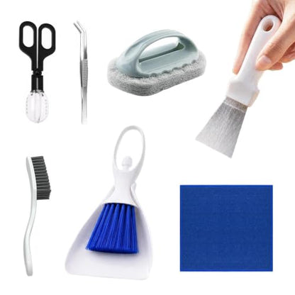 Reptile Tank Cleaner with Feeding Tongs Tweezer | Bearded Dragon Enclosure Cleaner for Lizard Gecko Snake Turtle Frog Home Terrarium Enclosure