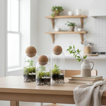 DIY Terrarium Kit | Pebbles Sphagnum Moss Activated Carbon Burlap Peat Moss Tools | Terrarium Supplies (Advanced) - style: Advanced