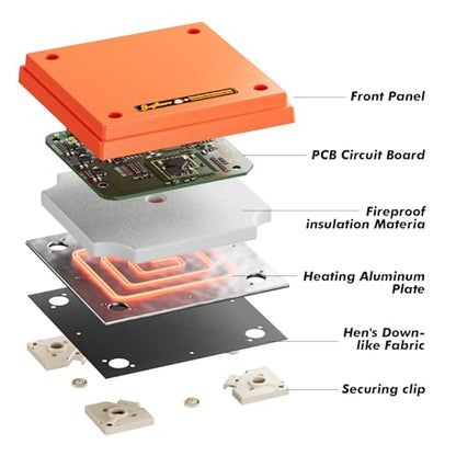 Chick Brooder Heating Plate 10" x 10" with Anti-Roosting Cone, Stepless Adjustable Height for Up to 15 Chicks, Energy Efficient Mother Hen Brooder for Poultry - color: ORG-10