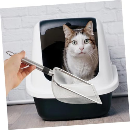 balacoo Reptile Litter Scoop Stainless Steel Sifting Shovel 1.5x1.5mm for Cat Litter and Small Pet Waste Cleaning in Terrariums and Indoor Use