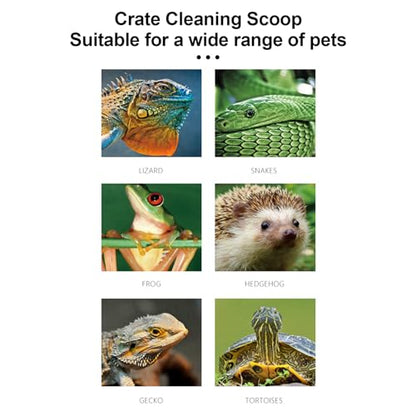 Litter Box Scooper Multifunctional Easy Use Litter Cleaner Corner | Cat Scoop Reptile Terrarium Bedding Substrate for Lizard, Snakes, Hedgehog, Turtle, Cat