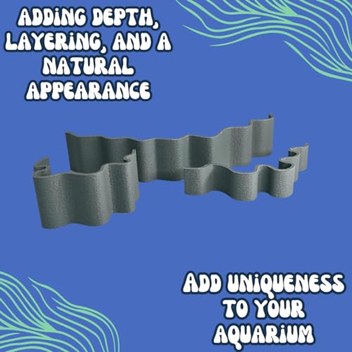 REEFSHAPE Aquarium or Terrarium Substrate Cliffs Combo Pack | Separate Substrate Layers in Aquariums or Terrariums to Create Cliffs & Depth | Made in USA (Cliff Combo, Gray) - color: Cliff Combo, Gray