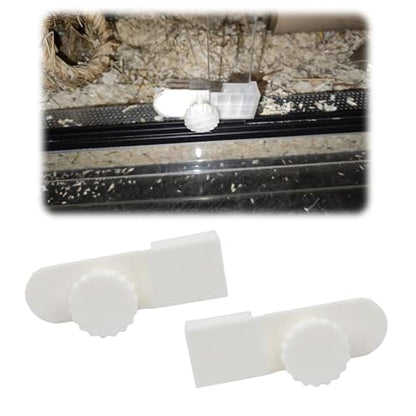 Terrarium Sliding Door Lock Compatible with Reptile Glass Enclosure Adjustable 2mm 3mm Custom Gap Secure Clip Lock for Sliding Doors Pet Tank Safety (Custom Size) - size: custom size
