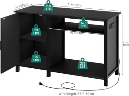 YITAHOME Aquarium Stand with Power Outlets | 55-75 Gallon Fish Tank Stand,RGB Light Strip Suitable for Turtle Tank,Reptile Terrarium,800LBS Capacity,Charcoal Black - color: Charcoal Black, size: 55-75 Gallon