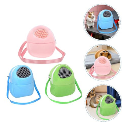 Toddmomy 3pcs Small Pet Carrier Backpack Set – Breathable Portable Hamster Travel Bag with Mesh Window – Lightweight Rabbit, Squirrel, Chinchilla Carrier for Outdoor Use