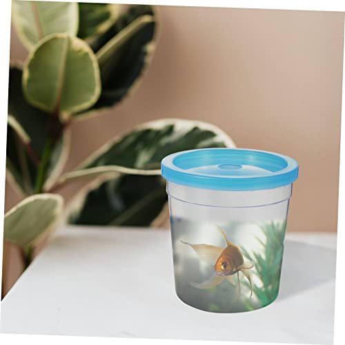 Hemoton Transparent Reptile Feeding Box with Lid Mini Insect Cup for Tortoise Betta and Frogs Safe Durable Container for Pets and Easy Feeding