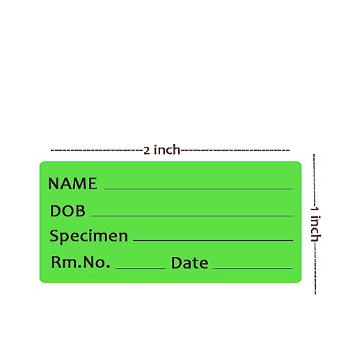 Pathology Labels,2x1 Inches Permanent Paper Label,Medical Healthcare Labels,500 Pcs Per Roll