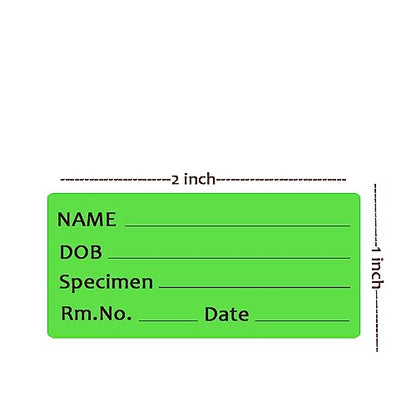 Pathology Labels,2x1 Inches Permanent Paper Label,Medical Healthcare Labels,500 Pcs Per Roll
