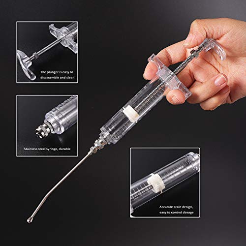 20ML Baby Bird Feeding Syringe Set with 6 Tubes and 2 Spoon | Feeding Tubes for Birds Parrot,Hand Baby Bird Feeder,Curved Gavage Tubes,Stainless Steel Metal Feeding Spoon - size: 20ML