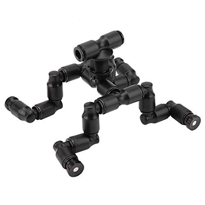 Bewinner Rainforest Pet Cooling Spray Nozzle, Detachable Nozzle Fogger Mist Sprinkler Adjustable Reptile Forest Super Fogger Mist System, Black