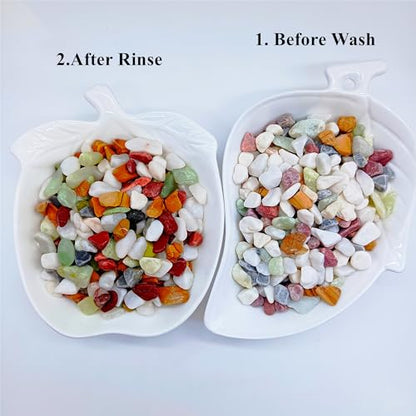 Small Aquarium Gravel for Fish Tank, Natural River Rock Pebbles for Plants Indoor, Pea Gravel for Landscaping, Aquarium Substrate (3 LBS, 0.4" to 0.8")