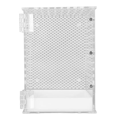 Acrylic Reptile Terrarium Tank Paludarium Habitat Tank with Magnetic Door Ventilation Holes for Tarantula Frog Leopard Gecko (S) - size: S