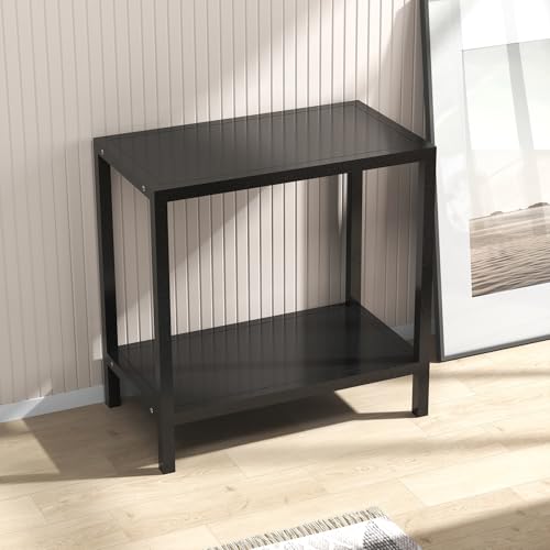 Heavy Duty Metal Aquarium Stand for 20 Gallon Fish Tank, Adjustable Fish Tank Stand with Storage, 400LBS Load Capacity Reptile Tank Stand for Home, Black