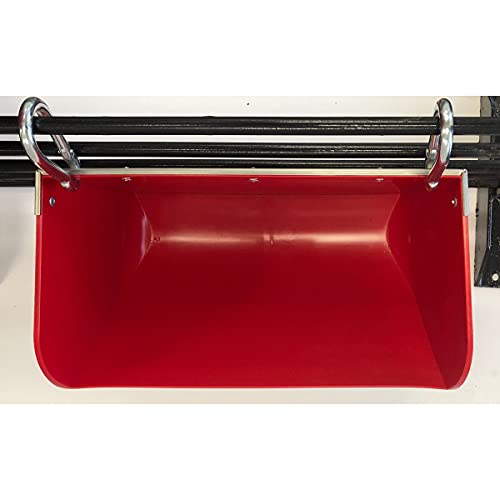 Hanging Feeder with Guard, Red - color: Red