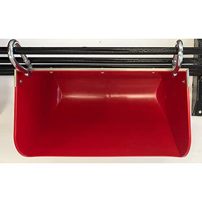 Hanging Feeder with Guard, Red - color: Red