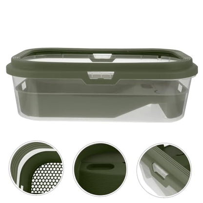 SUPVOX Plastic Multi-Purpose Tortoise Feeding Tank Terrace Large Tortoise Habitat for Home Use Easy Cleaning Design Feeding Box for Turtles and Amphibians