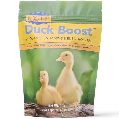 Duck Boost Probiotic - Probiotics, Vitamins, Minerals and Electrolytes for Chickens | Duck Vitamins and Supplements for All Poultry - 1lb - size: 1lb