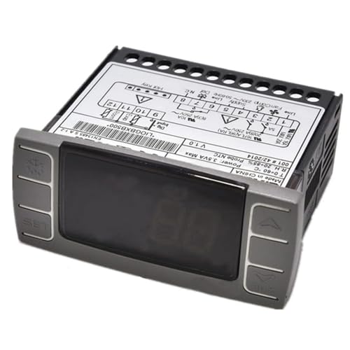 XR06CX-5N4C7 Digital Temperature Thermostat Controller,230V/50-60Hz 3 Relays Compressor Fan Defrost Cycles with NTC Probes for Refrigerators Freezers Coolers Cold Storage