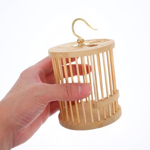 Wooden Cricket Cage Feeder with Ample Space and Ventilation, Portable Grasshopper Habitat Cage for Crickets and Reptiles, Sturdy Insect Enclosure for Breeding and Transport