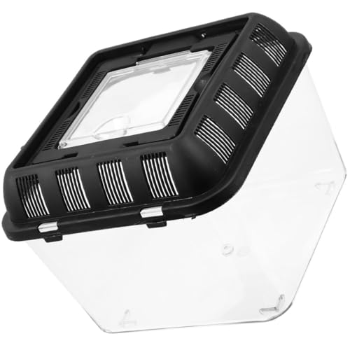 SHINEOFI Transparent Turtle Habitat Box with Ventilation Lightweight Reptile Breeding Container for Turtles Spiders and Reptiles Compact and Transport Case