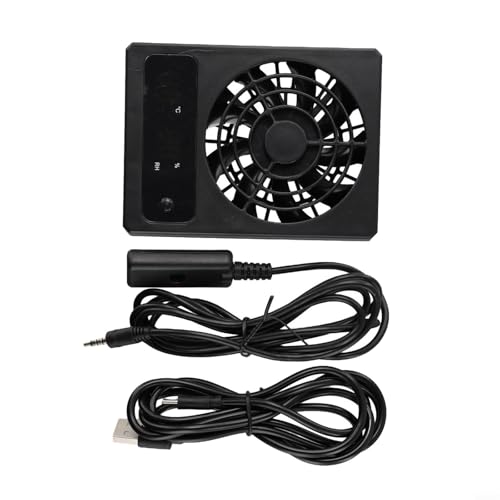 Minhe Reptile Enclosure Ventilation Fan with Automatic Humidity Control Quiet Operation for Rainforest and Desert Terrarium Indoor Air Circulation(Celsius) - color: Celsius