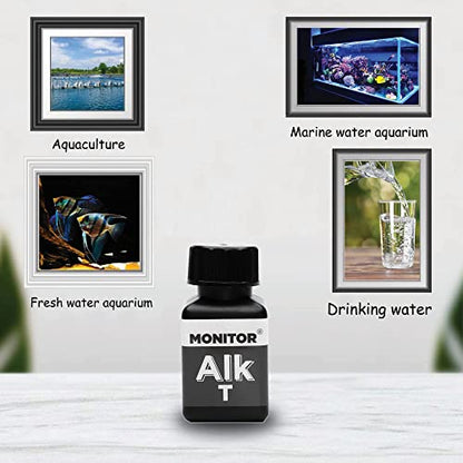 Monitor Alkalinity Test KIT (120 Tests) - Monitor Aquarium and aquaculture Water Quality