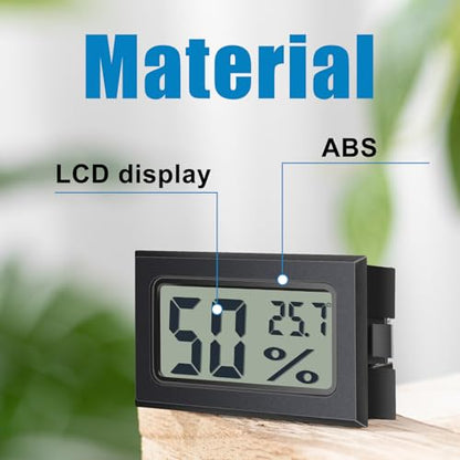 Kanayu 24 Pack Mini Digital Hygrometer Thermometers Indoor Humidity Monitor Temperature Humidity Gauge Meter with Fahrenheit for Greenhouse Garden Cellar Closet