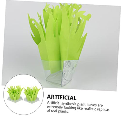 2pcs Reptile Humidifier Plant Design Non-electric Air Moisturizer for Tortoise and Reptile Enclosures Energy-efficient Water Absorption System